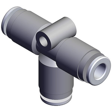 Smc Push-Fit Tee Fitting, White, Rigid KPT06-00