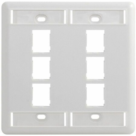 Ortronics HDJ 6 HOLE, 2 GANG FACEPLATE, 403HDJ26-88