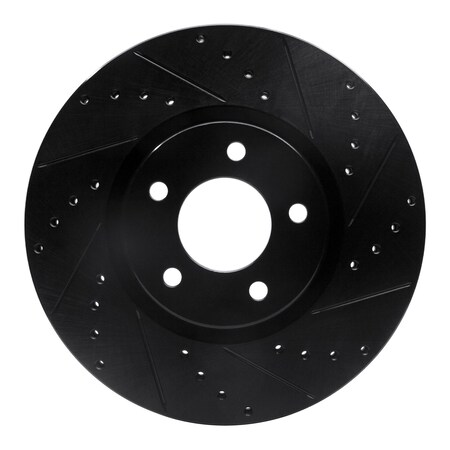 Dynamic Friction Co DFC Brake Rotor - Drilled and Slotted - Black 633-80048R