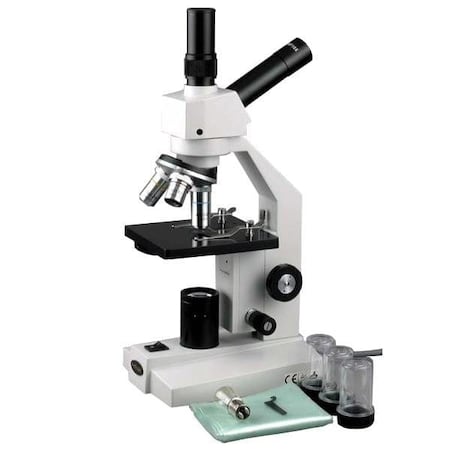 Amscope Advanced Student High-Dual-View Monocular Compound Microscope 40X-1000X Magnification D120