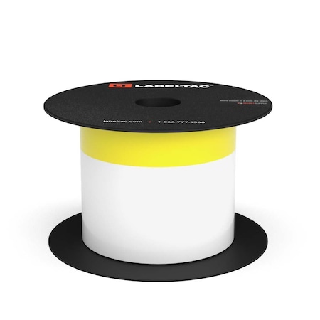 Labeltac LabelTac 4 and Pro Model Arc Flash Continuous Header Stock 3in x 75ft, 0.75in Header Stripe Yellow LT301AFC-0.75