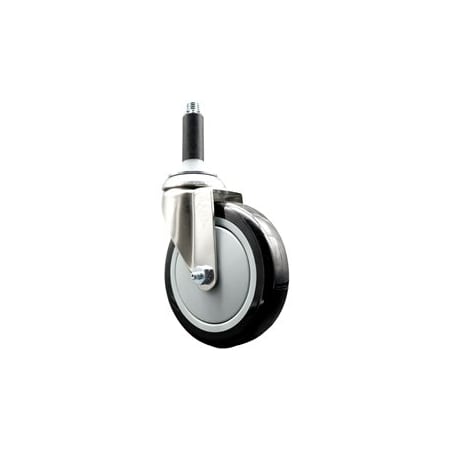 Service Caster 5 Inch 316SS Black Polyurethane Wheel Swivel 7/8 Inch Expanding Stem Caster SCC-SS316EX20S514-PPUB-BLK-78