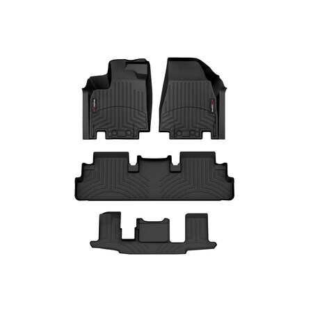 Weathertech Black, Front, rear, and rear Floorliners 441698-1-2-3