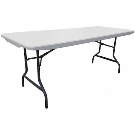 Iceberg IndestrucTable Commercial Folding Table, Platinum Granite Top, 30 in W x 72 in L x 29 in H 65523