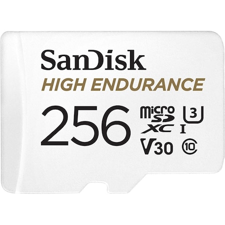 Sandisk SanDisk High Endurance 256 GB microSD - 100 MB/s Read - 40 MB/s Write - 2 Year Warranty SDSQQNR256GAN6IA