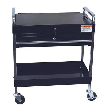 Sunex Service Cart With Locking Top With Locking Drawer - Black 8013ABK