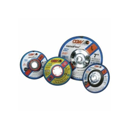 Cgw Abrasives Depressed Center Wheel, 6 in Dia, 1/8 in Thick, 24 Grit Alum. Oxide, 25PK 421-35630