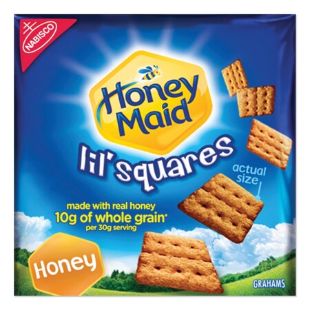 Nabisco Honey Maid Lil' Squares Graham Crackers, Honey, 1.06 oz Bag, 72PK MOZ001932000166