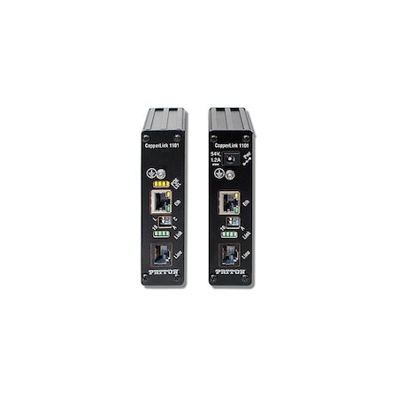 Patton CopperLink PoE Remote Extender; 1x 10/100; 802.3af mode A; BNC Line; CL1101/R/PAFA/BNC/E