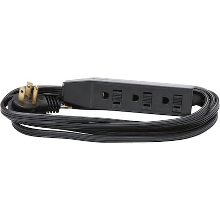 Do It Best 8 Ft. 16/3 Flat Plug Black Extension Cord IPF-PT2163-8-BL