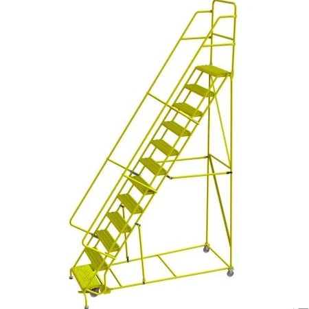 Tri-Arc Step12 Steel Rolling Ladder, W/24"Wx10 KDSR112242-Y