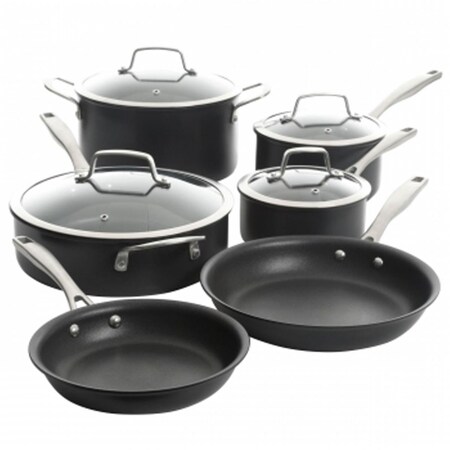 Trascocina Arbor Heights Nonstick Aluminum Cookware Set, Black - 10 Piece TR3045266
