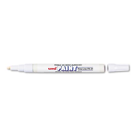 Vertex UBC Fine Bullet Tip Permanent Marker, White VE3750204