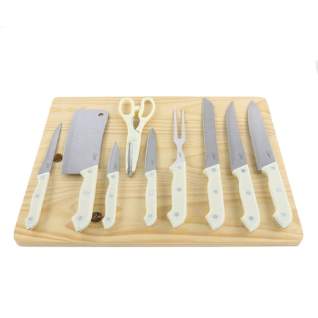 Gibson Home Wildcraft 10 Piece Cutlery Set With Cutting Board 137383.1