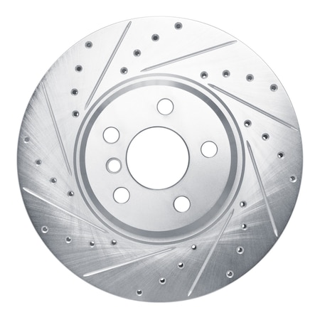Dynamic Friction Co DFC Brake Rotor - Drilled and Slotted - Silver 631-31171L