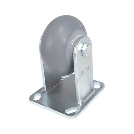 Vestil Thermoplastic Rubber Rigid Caster 4 In. Diameter x 2 In. Width 485 Lb. Capacity Light Gray CST-VE-4X2TPR-R