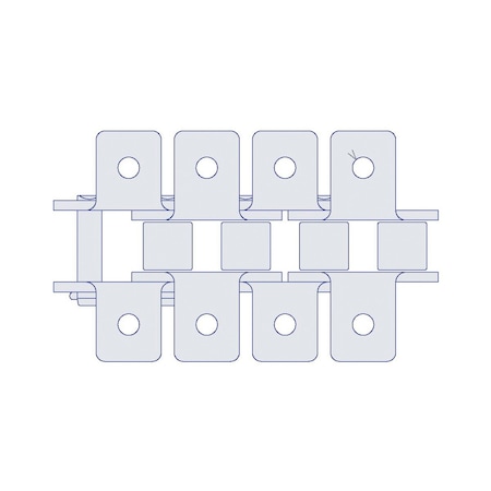 Hkk Chain HKK Riveted Single Pitch Standard w/K-1 Att on Every P, .5P, .312 Dia x 5/16 W RC040RK1EV