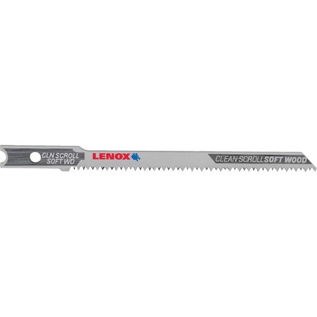 Lenox U-Shank 3-1/2 In. x 20 TPI High Carbon Steel Jig Saw Blade, Clean Scroll Soft Wood, 3PK 1991404