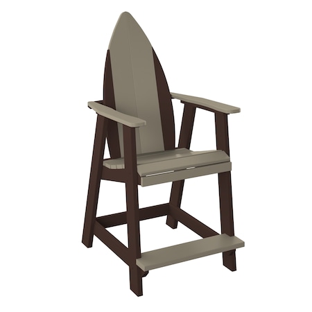 Polybird SURFBOARD NOSE BALCONY CHAIR. WEATHERWOOD AND TUDOR BROWN POLYBIRD P83
