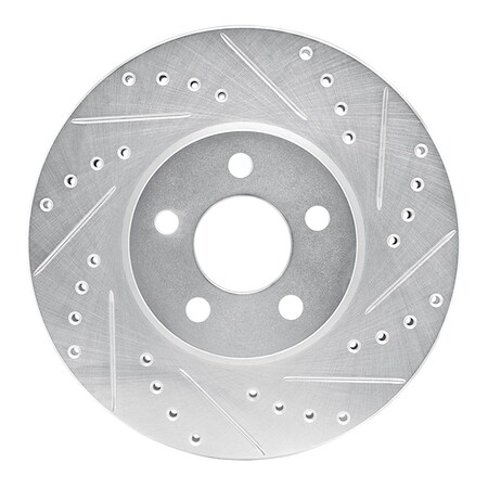 Dynamic Friction Co DFC Brake Rotor - Drilled and Slotted - Silver 631-39012R