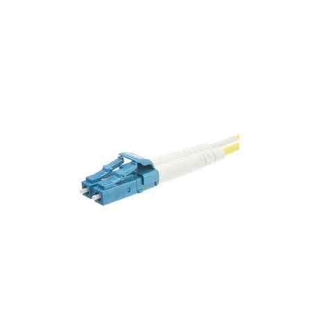 Cable Wholesale LC/UPC OS2 Duplex 2.0mm Fiber Optic Patch Cord, OFNR / LSZH, Singlemode 9/125, Yellow Jacket, LCLC-01220
