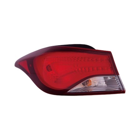 Geared2Golf Right Hand Outer Halogen Taillamp Assembly for 2014-2016 Korea Built Hyundai Elantra GE1871539