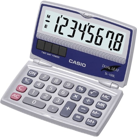 Casio Solar Calculator with Folding Hard Case SL-100L