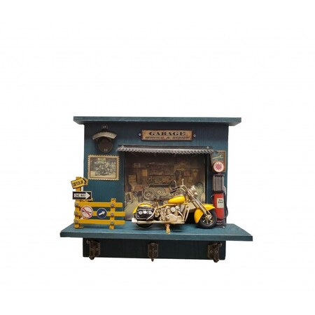 Homeroots Vintage Harley Garage Key Organizer 401182