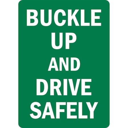 Lyle Buckle Up And Drive Safely, 10x14, Non-Reflective, Green G-1352-ND_10x14