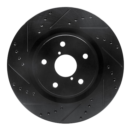 Dynamic Friction Co DFC Brake Rotor - Drilled and Slotted - Black 633-13045L