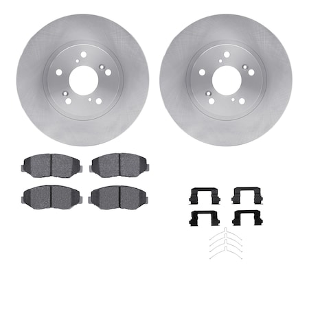 Dynamic Friction Co DFC Brake Rotor with 5000 Brake Pads and Hardware Kit 6512-59360