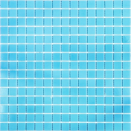 Apollo Tile Dune 12 in. x 12 in. Glossy Aqua Blue Glass Mosaic Wall and Floor Tile 20 sq. ft./case, 20PK APLSA88BL501A