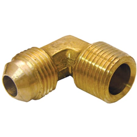 Westlake Pipe & Fittings 1/2'' MFLx3/8'' MPT 90 Deg. Flare Brass Elbow, 1/4 Bend 17-4947
