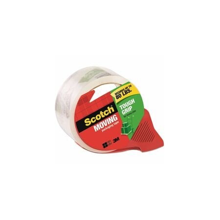Scotch Tough Grip Moving Packaging Tape, 3" Core, 1.88" x 54.6 yds, Clear 3500-RD