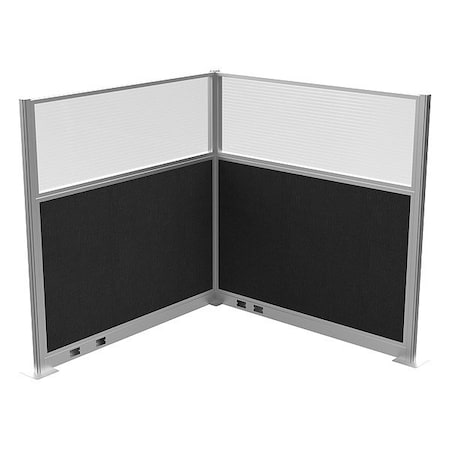 Versare Cubicle Kit, Black, 72 in H HPEKL-66-S-DX-FL