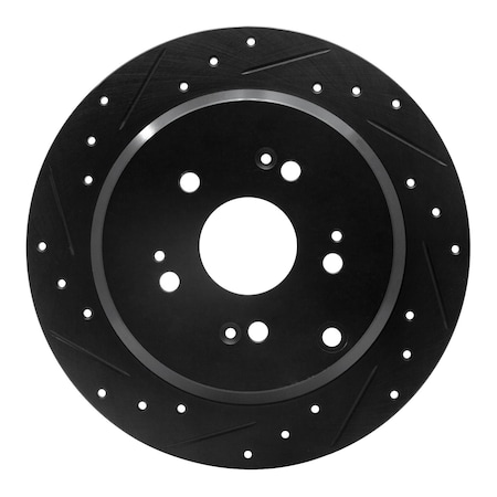 Dynamic Friction Co DFC Brake Rotor - Drilled and Slotted - Black 633-59048L