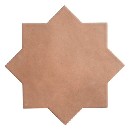 Apollo Tile Seville 7 x 7 in. Matte Terracotta Porcelain Star Wall and Floor Tile 5.31 sq ft/case, 34PK TNG88STRCOTA