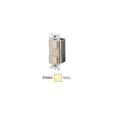 Leviton Decora Illuminated Combination Switch, 15 Amp, 120 Volt, Ivory 1754-ILI