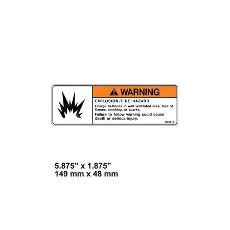 Genie REPLACEMENT DECAL, WARNING BATT JL1703813GT
