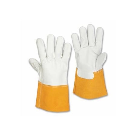 Tillman MIG Welding Gloves, 1355, Top Gr Cowhide (B) Palm/BOH/Split CH (B) Cuff, XL, 12PK 724-1355XL
