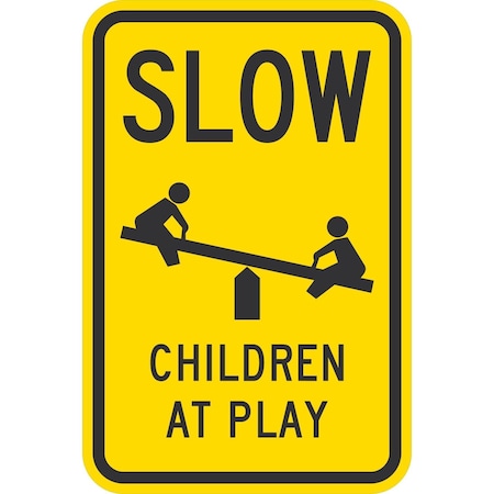 Lyle Slow Children At Play (W/Sym), 12x18, Diamond Grade, Yellow G-2652-DG_12x18