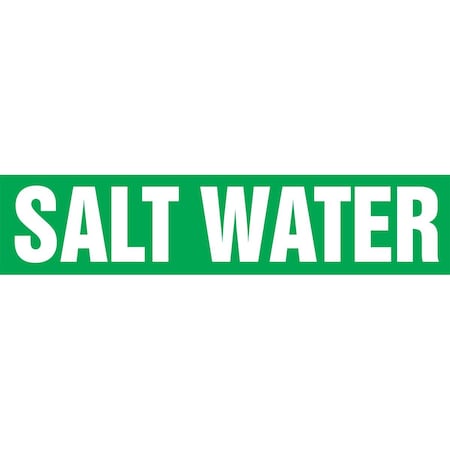 Accuform ASME ANSI PIPE MARKER SALT WATER RPK619SSH