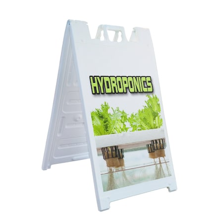 Signmission Hydroponics, A-Frame & 2 Sign Inserts, Heavy-Duty Plastic Frame SBHD-C-2436-Hydroponics