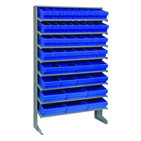 Quantum Storage Systems SINGLE SIDE PICK RACK W/44 BLUE BINS QPRS-5678BL