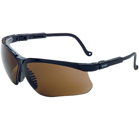 Uvex Semi-Rimless Safety Glasses with Black Frame, Espresso Lens and Hydroshield Anti-Fog Coating S3201HS