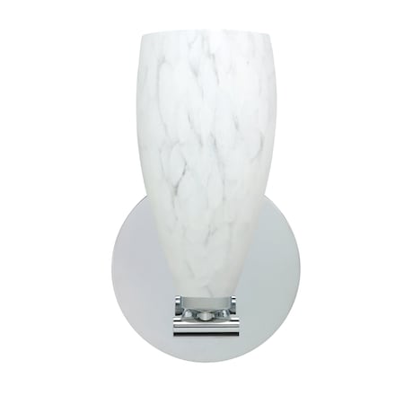Besa Lighting Karli Wall Sconce, Carrera, Polished Nickel Finish, 1x40W Halogen 1SX-719819-PN