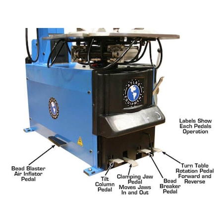 Atlas Automotive Equipment Tc755 Rim Clamp Tire Changer + Wb49-2 Wheel Balancer Combo Package TCWB-COMBO3