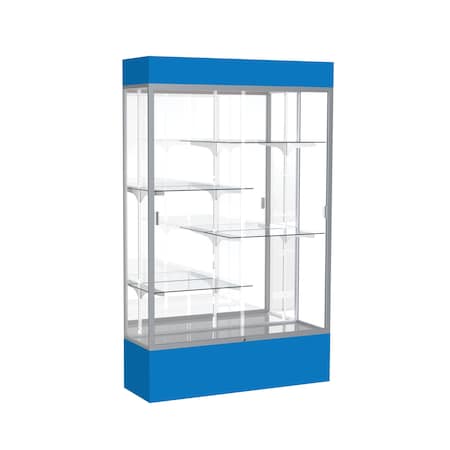 Ghent Lighted Floor Display Case 48x80x16, Mirror 3174MB-SN-RY