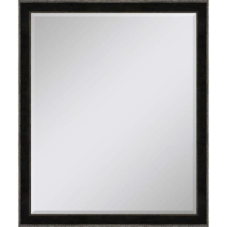 Homeroots 32" Dark Brown Wood Accent Mirror 632773