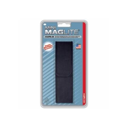 Mag-Lite Holster, Full Flap, For Use With 2-AA Flashlights, Black, Nylon 459-AM2A056
